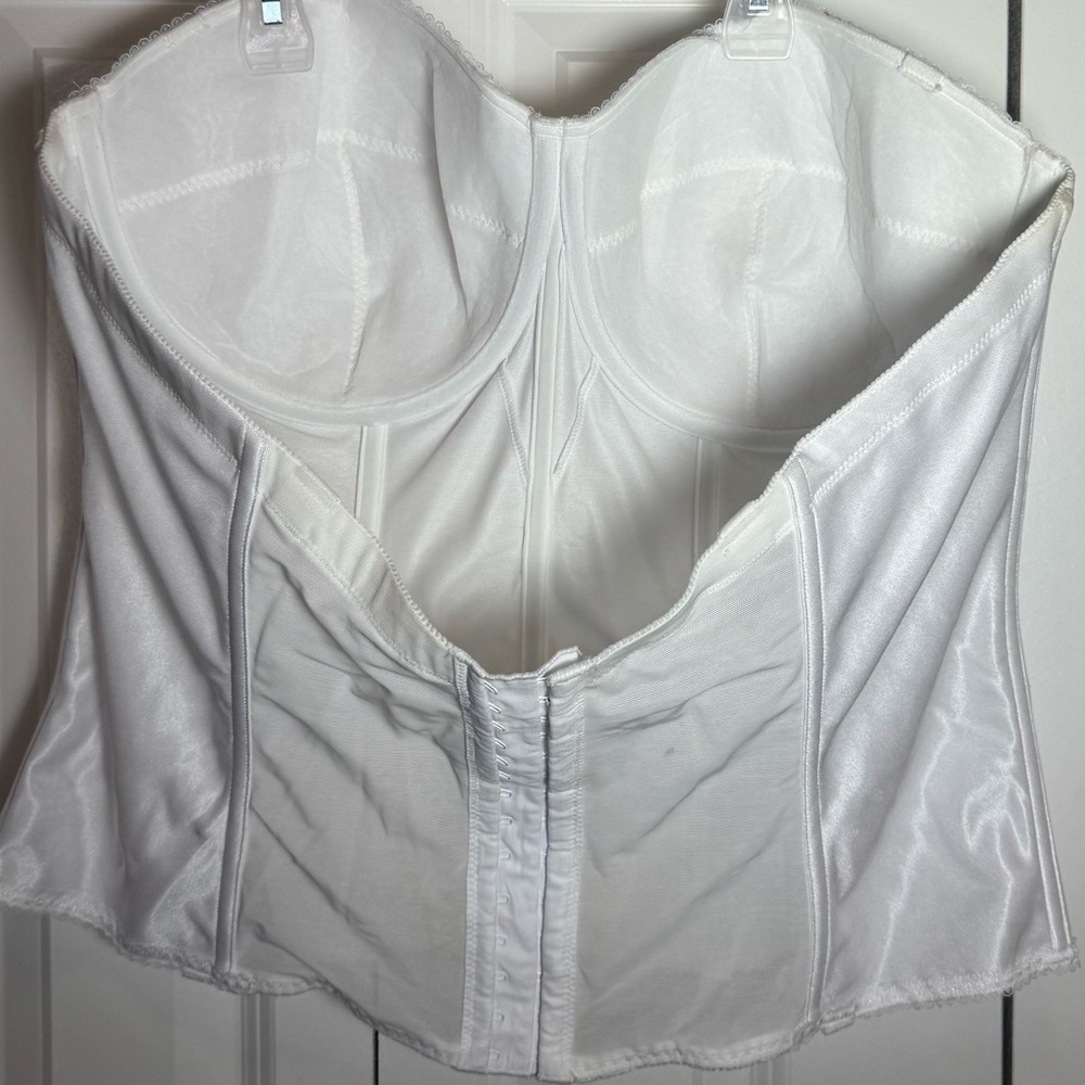 Dominique Intimates White Bridal Corset Bustier 46D Strapless - Picture 2 of 7